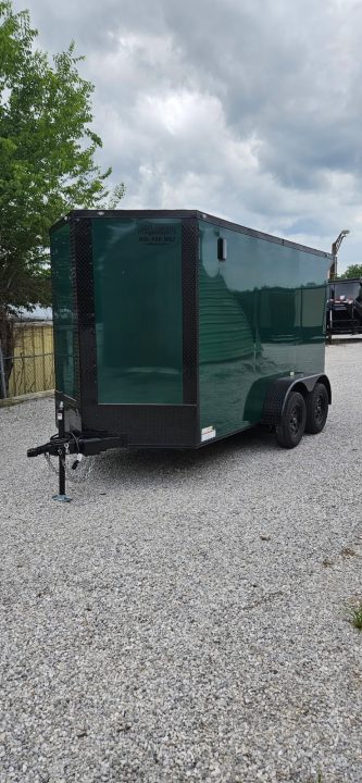 New 2026 Family Trailer 6x12 Tandem Axles Cargo / Enclosed Trailer - Screwless Exterior-Blackout Pkg-Rear Spoiler-HD Axles