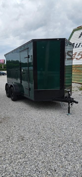 New 2026 Family Trailer 6x12 Tandem Axles Cargo / Enclosed Trailer - Screwless Exterior-Blackout Pkg-Rear Spoiler-HD Axles