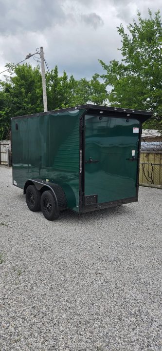 New 2026 Family Trailer 6x12 Tandem Axles Cargo / Enclosed Trailer - Screwless Exterior-Blackout Pkg-Rear Spoiler-HD Axles