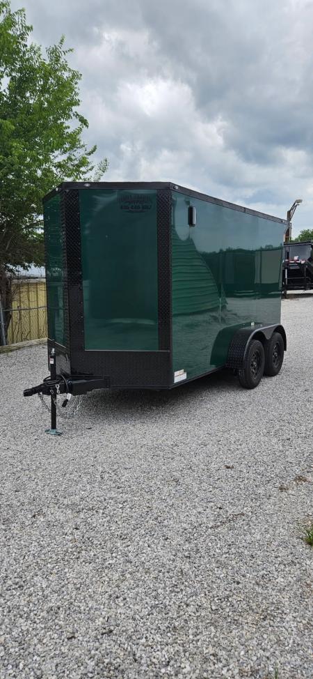 New 2026 Family Trailer 6x12 Tandem Axles Cargo / Enclosed Trailer - Screwless Exterior-Blackout Pkg-Rear Spoiler-HD Axles
