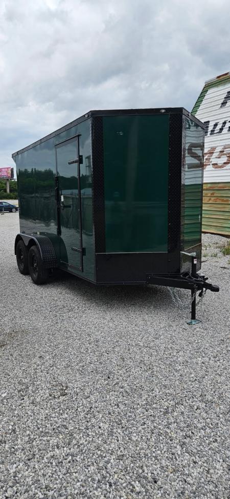 New 2026 Family Trailer 6x12 Tandem Axles Cargo / Enclosed Trailer - Screwless Exterior-Blackout Pkg-Rear Spoiler-HD Axles