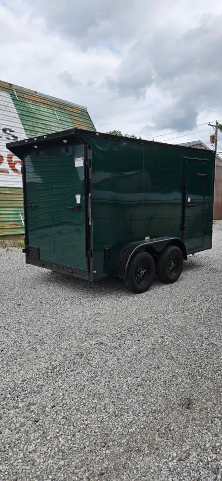 New 2026 Family Trailer 6x12 Tandem Axles Cargo / Enclosed Trailer - Screwless Exterior-Blackout Pkg-Rear Spoiler-HD Axles
