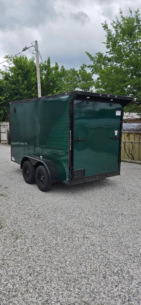 New 2026 Family Trailer 6x12 Tandem Axles Cargo / Enclosed Trailer - Screwless Exterior-Blackout Pkg-Rear Spoiler-HD Axles
