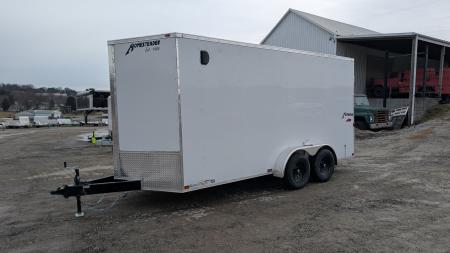 New 2026 Homesteader 7x16 HD SERIES Intrepid V-Nose Cargo Trailer w/ Ramp Door (9950# GVW)