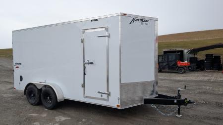New 2026 Homesteader 7x16 HD SERIES Intrepid V-Nose Cargo Trailer w/ Ramp Door (9950# GVW)