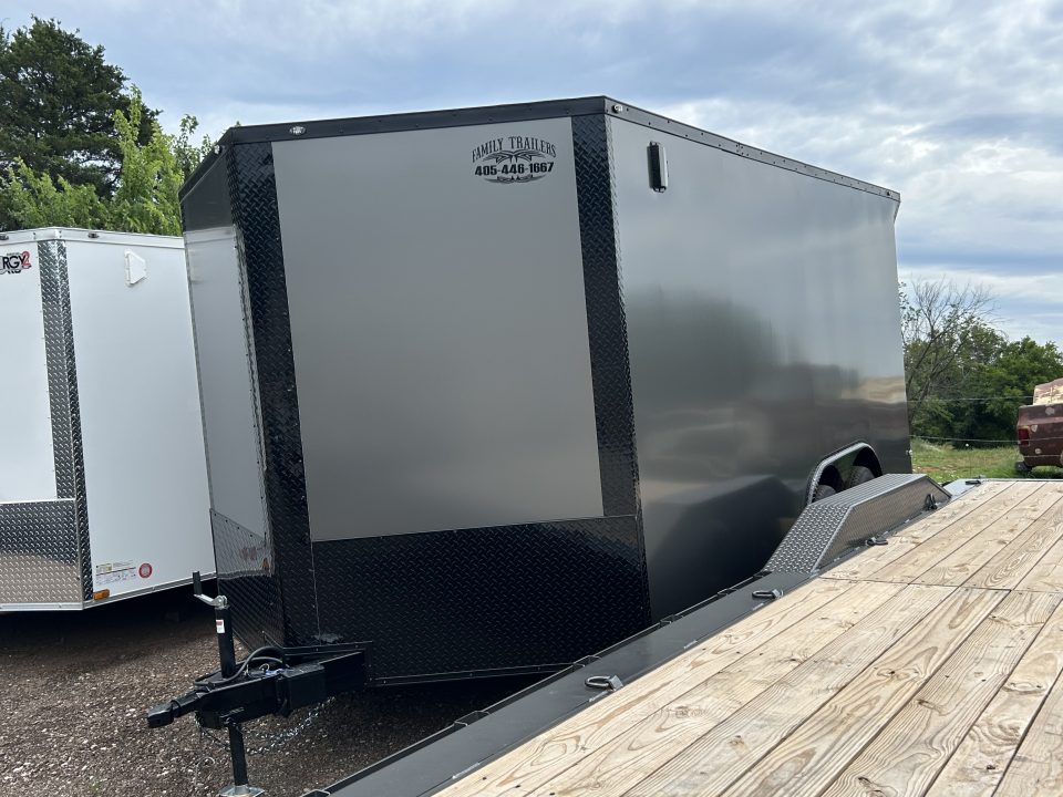 New 2026 Family Trailer 8.5x16 Tandem Axle Cargo / Enclosed Trailer - Screwless Exterior-Blkackout Pkg. Rear Spoiler