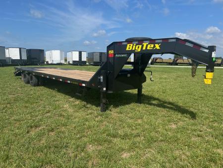 New 2027 Big Tex 102x30 Tandem 25.9K GN Flatbed w/ 2-Speed Jacks, Load Lights, Mega Ramps, & 14 Ply Tires