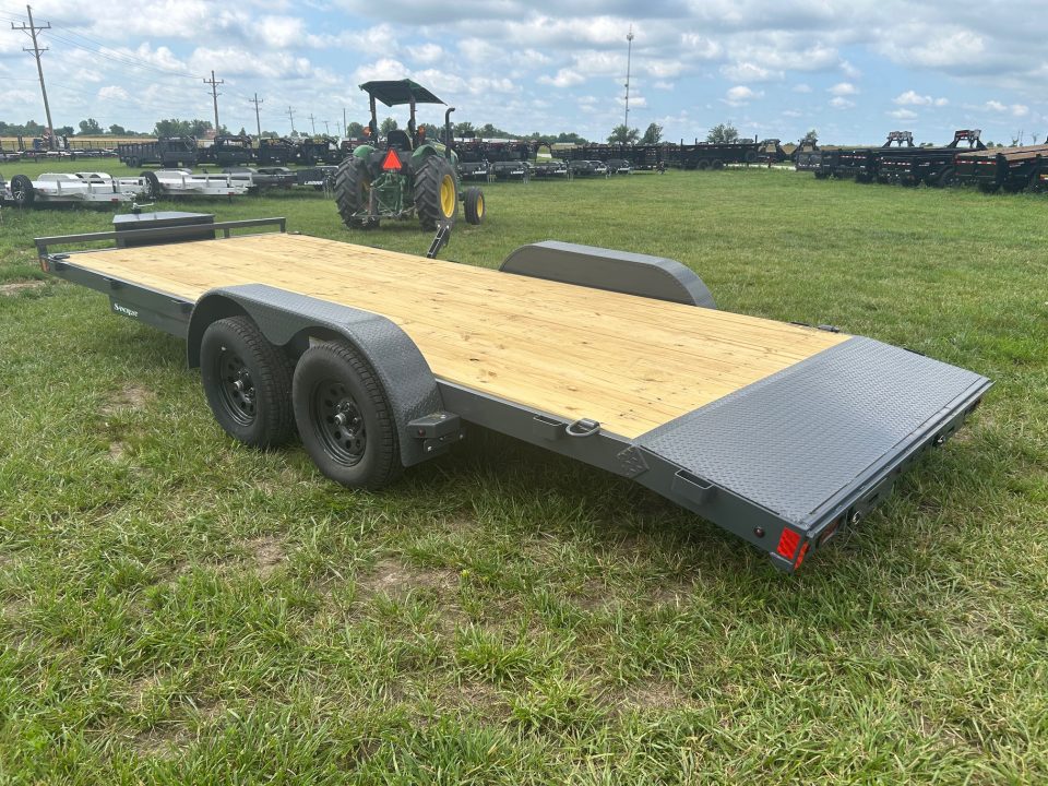 New 2026 Lamar 83x20 Tandem 7K Carhauler w/ Toolbox, 2' Dove, & Slide In Ramps