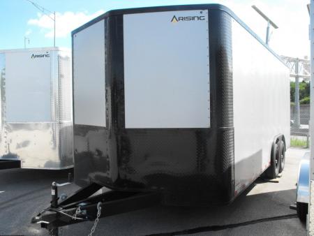 New Enclosed Trailer 8.5 X 20 V Nose 7'2  Tall Interior 14K Slippers Silver
