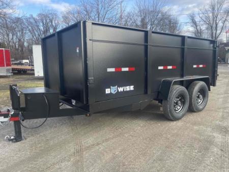 New 2026 BWISE 7x14 High Side 14k Dump Trailer w/ramps