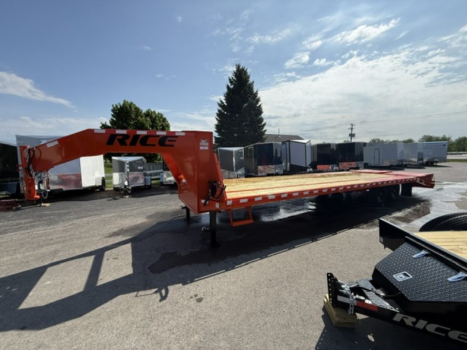 New 2026 Rice Trailers 102"X25+5 GOOSENECK Deckover Trailer