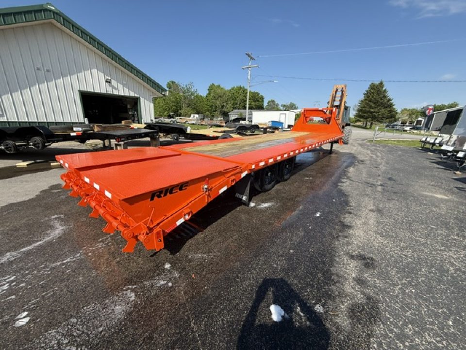 New 2026 Rice Trailers 102"X25+5 GOOSENECK Deckover Trailer