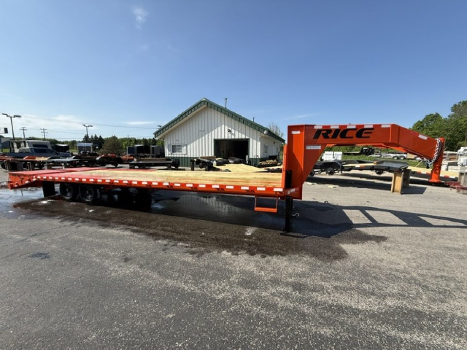 New 2026 Rice Trailers 102"X25+5 GOOSENECK Deckover Trailer