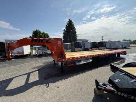 New 2026 Rice Trailers 102"X25+5 GOOSENECK Deckover Trailer
