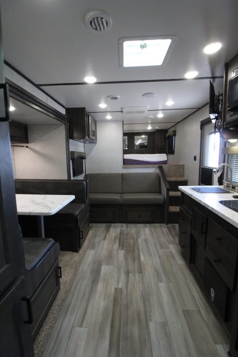 Used 2023 Bison Silverado 8313 w/Slide Out - Couch & Dinette - Horse Fans & Camera - Ramp - Lined & Insulated - Drop Windows on Tail side - 3 Horse Living Quarters Trailer