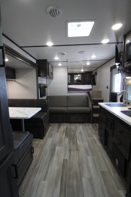 Used 2023 Bison Silverado 8313 w/Slide Out - Couch & Dinette - Horse Fans & Camera - Ramp - Lined & Insulated - Drop Windows on Tail side - 3 Horse Living Quarters Trailer