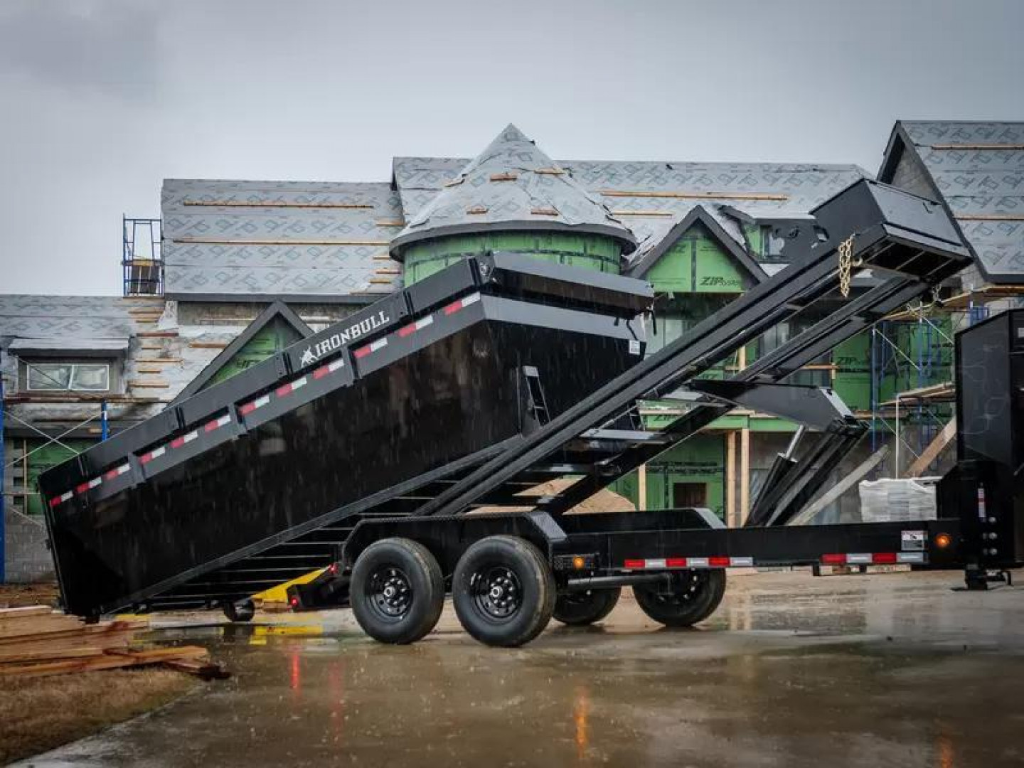 New 2025-Iron-Bull-Trailers-Gooseneck-14k-7×16-7k-Axles-DBG-Roll-Off-Trailer-System-R14K716GI-STACK1
