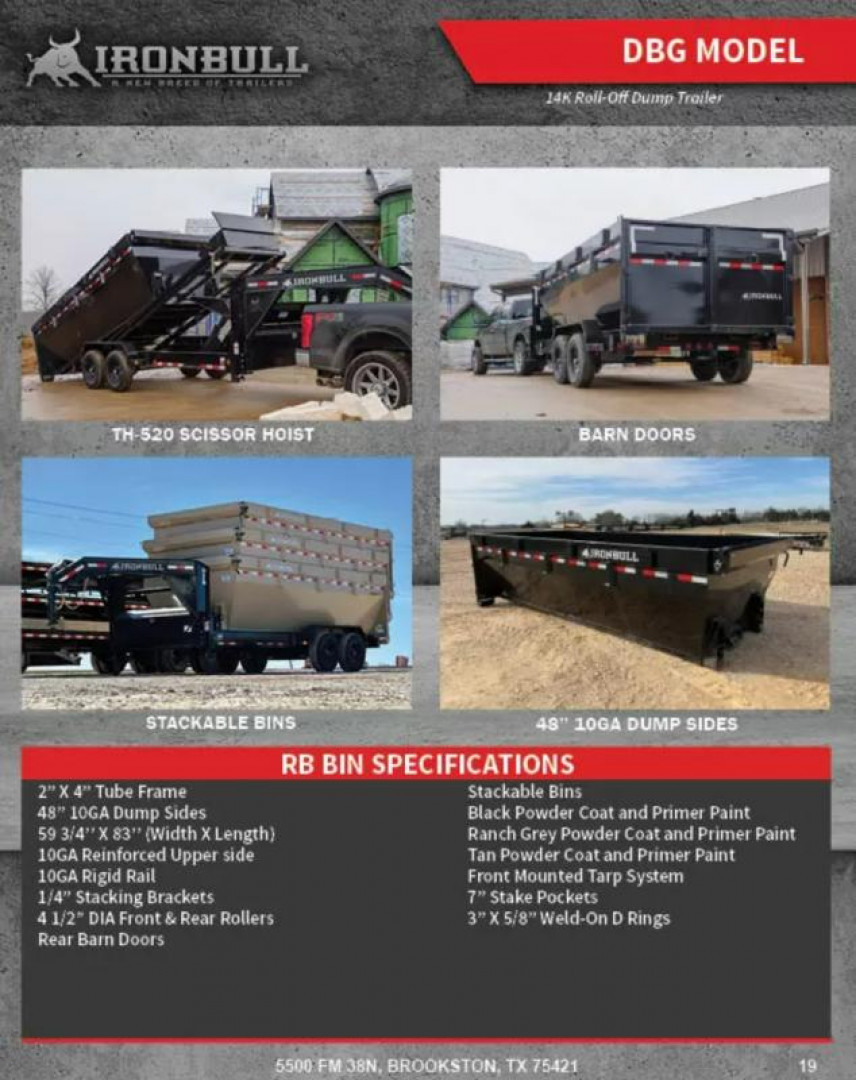 New 2025-Iron-Bull-Trailers-Gooseneck-14k-7×16-7k-Axles-DBG-Roll-Off-Trailer-System-R14K716GI-STACK1