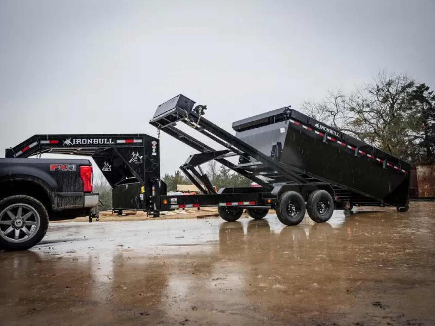 New 2025-Iron-Bull-Trailers-Gooseneck-14k-7×16-7k-Axles-DBG-Roll-Off-Trailer-System-R14K716GI-STACK1