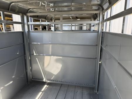 New 2026 S & S Dura Line Gray/White Trim 6'x6'6"x16' 7k Center Gate Bumper Pull Stock / Stock Combo Trailer