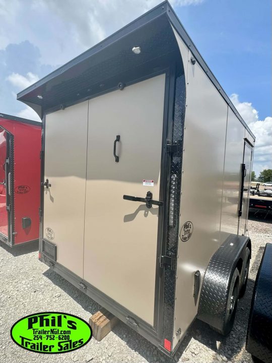 New 7X12 ENCLOSED TRAILER CARGO TRAILER Cargo / Enclosed Trailer SCREWLESS .080 EXTERIOR & REAR WING