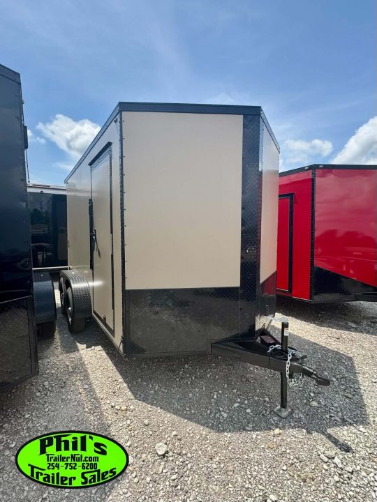 New 7X12 ENCLOSED TRAILER CARGO TRAILER Cargo / Enclosed Trailer SCREWLESS .080 EXTERIOR & REAR WING