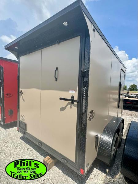 New 7X12 ENCLOSED TRAILER CARGO TRAILER Cargo / Enclosed Trailer SCREWLESS .080 EXTERIOR & REAR WING