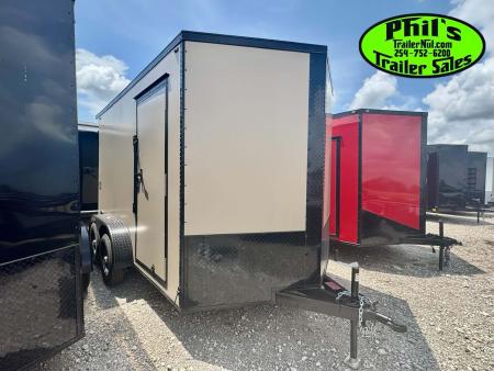 New 7X12 ENCLOSED TRAILER CARGO TRAILER Cargo / Enclosed Trailer SCREWLESS .080 EXTERIOR & REAR WING