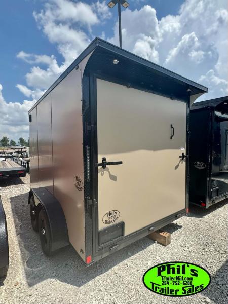 New 7X12 ENCLOSED TRAILER CARGO TRAILER Cargo / Enclosed Trailer SCREWLESS .080 EXTERIOR & REAR WING