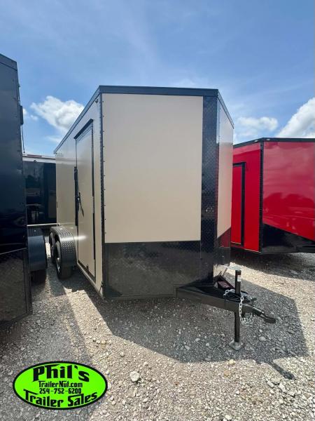 New 7X12 ENCLOSED TRAILER CARGO TRAILER Cargo / Enclosed Trailer SCREWLESS .080 EXTERIOR & REAR WING