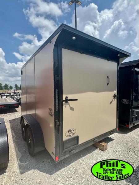 New 7X12 ENCLOSED TRAILER CARGO TRAILER Cargo / Enclosed Trailer SCREWLESS .080 EXTERIOR & REAR WING