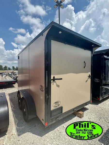 New 7X12 ENCLOSED TRAILER CARGO TRAILER Cargo / Enclosed Trailer SCREWLESS .080 EXTERIOR & REAR WING