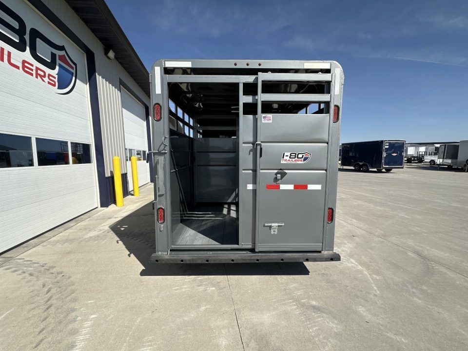 New 2026 S & S Dura Line Charcoal/Black Trim 6'8"x6'6"x16' 12k Center Gate Bumper Pull Stock / Stock Combo Trailer