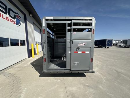 New 2026 S & S Dura Line Charcoal/Black Trim 6'8"x6'6"x16' 12k Center Gate Bumper Pull Stock / Stock Combo Trailer