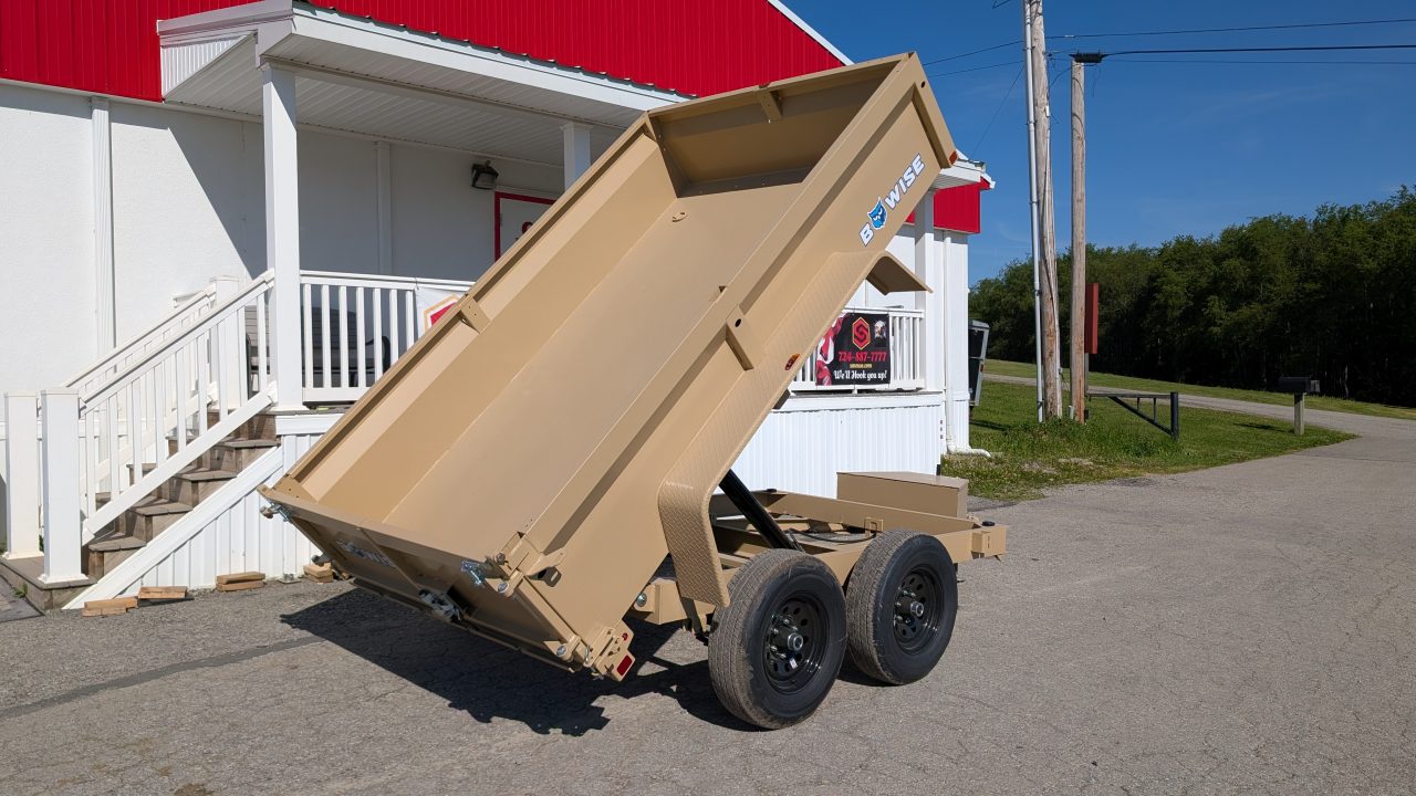 New 2027 BWISE 6x10 Lo Pro Equipment Dump w/ Underbody Ramps