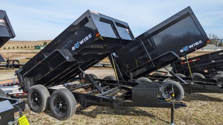 New 2027 BWISE 6x10 Lo Pro Equipment Dump w/ Underbody Ramps