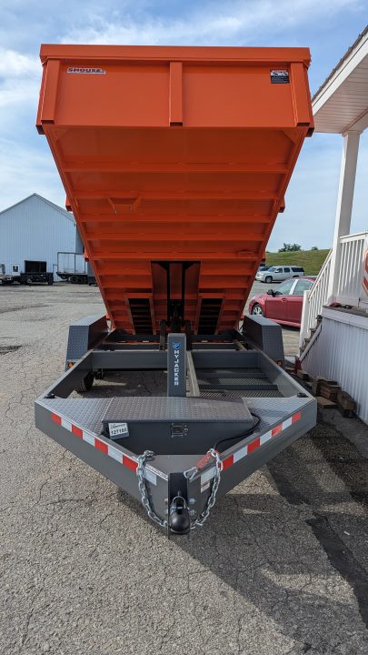 New 2026 BWISE 6'10" x 14 HD Lo Pro Equipment Dump - Hydraulic Jack!