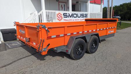 New 2026 BWISE 6'10" x 14 HD Lo Pro Equipment Dump - Hydraulic Jack!