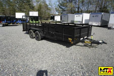 New 2026 Big Tex Trailers 18' 70TV w/' Solid Sides & 4' Gate Utility Trailer
