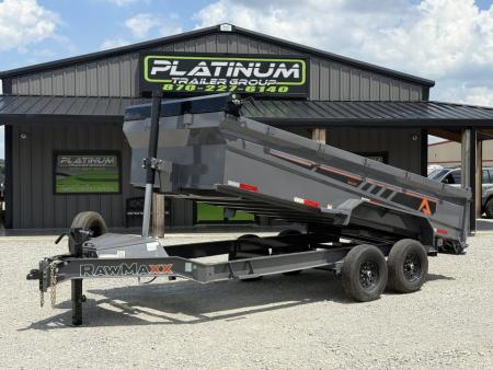 New 2026 RawMaxx 83X16X32 GDX KNIGHT TELESCOPIC W/SPARE 14K GVWR Dump Trailer