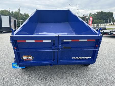 New BEAUTIFUL DEEP BLUE METALLIC 2026 PROSPECTOR LIGHT DUTY 5X10 7K TANDEM AXLE DUMP TRAILER WITH 2' WALLS