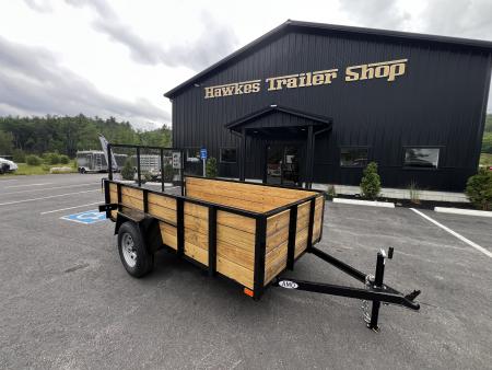 New 2026 AMO 5x10 Utility Trailer/24  Wood Sides/ramp gate/ 15'' wheels-2990 GVW