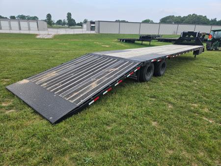 Used 2022 Load Trail 102X42 TANDEM LO-PRO GOOSENECK W/10K AXLES 14PLY & 10' HYDROTAIL