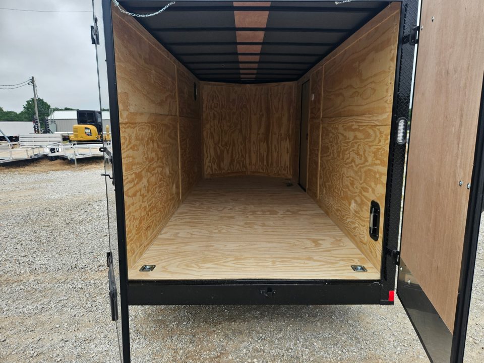 New 2026 Rock Solid 7X16 TANDEM 7K SCREWLESS EXTERIOR CARGO W/7' HEIGHT BLACKOUT TRIM & BARN DOORS