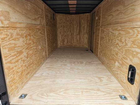 New 2026 Rock Solid 7X16 TANDEM 7K SCREWLESS EXTERIOR CARGO W/7' HEIGHT BLACKOUT TRIM & BARN DOORS