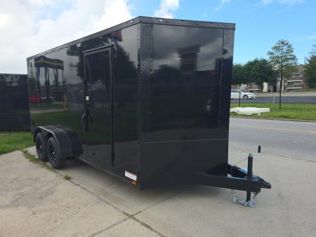 New 2026 Anvil AT7X16TA2 7x16 Cargo / Enclosed Trailer Black Out Package With Extra Height