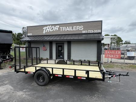 New 2026 U-Dump 7X14 SA UTILITY W/RAMP Utility Trailer