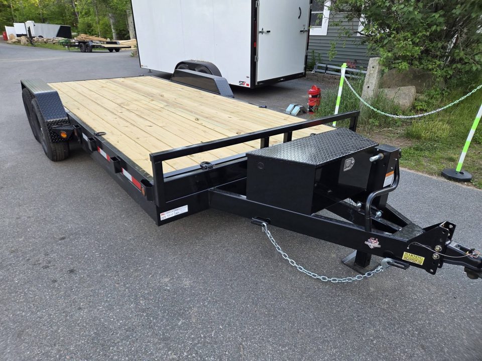New 2027 Quality Steel and Aluminum 7x18 14,000lb gvwr power tilt equipment trailer Equipment Trailer