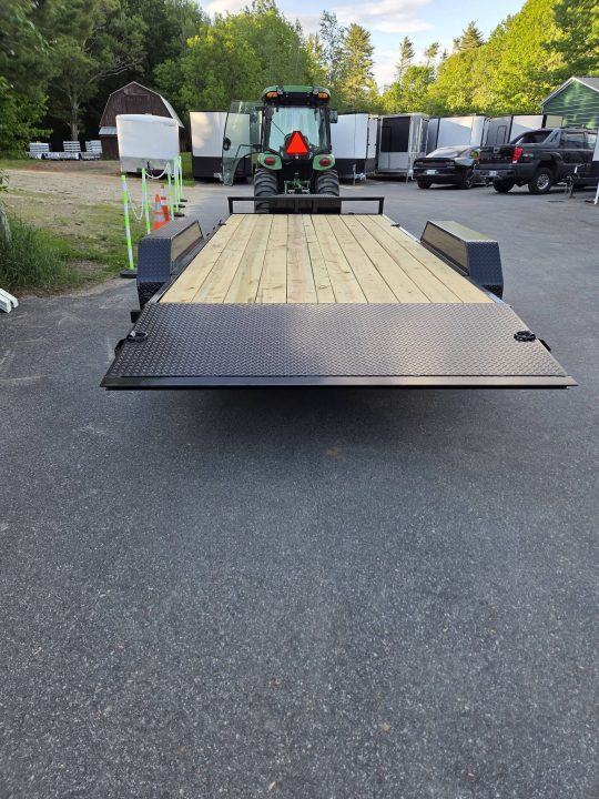 New 2027 Quality Steel and Aluminum 7x18 14,000lb gvwr power tilt equipment trailer Equipment Trailer