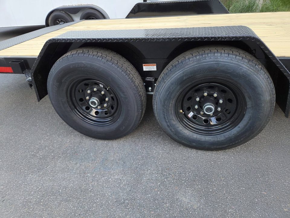 New 2027 Quality Steel and Aluminum 7x18 14,000lb gvwr power tilt equipment trailer Equipment Trailer